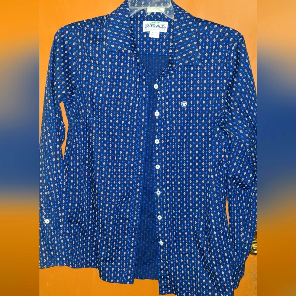 Womens Ariat Long Sleeve Button  Top